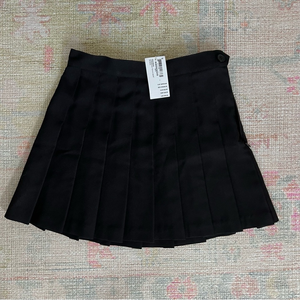 American Apparel Classic Black Pleated Tennis Skirt